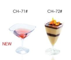 China Disposable Plastics Ice Cream / Juice Goblet Cup 160ml 70*150H for sale