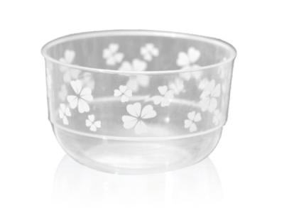 China Beautiful Printing Flower Customizable Plastic Cups 150ml Jelly / Mousse Container for sale