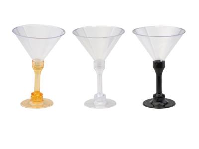 China Goblet 120ml Transparent Plastic Cups For Ice Cream / Jelly / Yogurt for sale