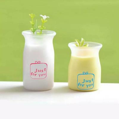 China Round Translucent Fruit  Pudding Mousse Cups PP Plastic Jar With Printing for sale