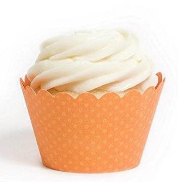 China 63 * 55 Strawberry Cupcake Wrappers Food Grade Paper Baking Cups For Cupcake Ice Cream for sale