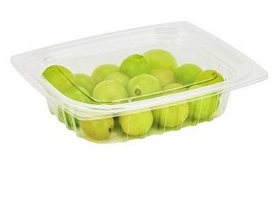 China Clear Rectangular Plastic Clamshell Containers Food Service Container With Flat Lid for sale