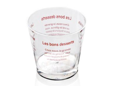 China 6 Ounce BPA-Free Clear Hard Plastic Jelly Cups For Desserts / Ice Cream for sale