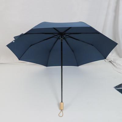 China Traditional Chinese manually open the 3-fold umbrella  for the rain three-folding umbrella 96cm for sale