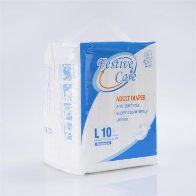 China Cheap Adult Diapers Disposable Plain Weave Breathable Adult Diapers For Adults With 10pcs Hot Sale for sale