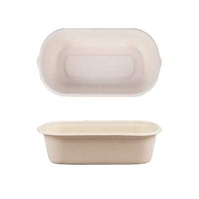 China Tableware Dish Tray Compartment Salad Paper Disposable Paper Box for sale