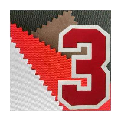 China Art.TBT2013201 Poly Twill Windproof Adhesive Backing Applique For Embroidery Teams Laser Cut Logo Numbers for sale