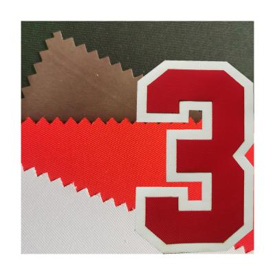 China Waterproof 100% Polyester Twill Fabric For Embroidery Patch Making Tackle Twill Fabric For Sports Uniforms Iron On Letters for sale