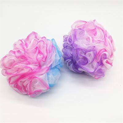 China EXFOLIATING Popular PE Mesh Net Bath Shower Breath Sponge Both Sides Flower Bath Ball Home Appliances for sale