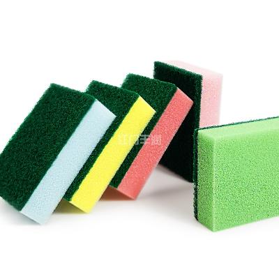 China Custom Factory Price Logo Dish Scrubber Dish Washable Scrubber Custom Cleaning Sponge Pad For Kitchen for sale