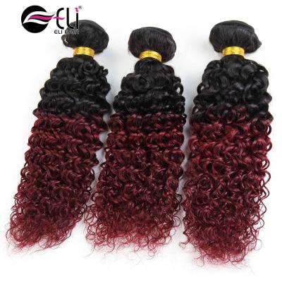 China Curly Curl 3 Bundles Red Brazilian Weave Jerry Curl Hair Hair Relaxers for sale