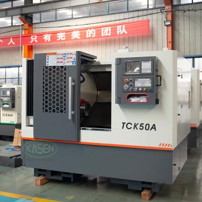 China Inquiry Us Kasen Tck46A High Precision Hortizontal China Slope Bed CNC Lathe TCK46 for sale