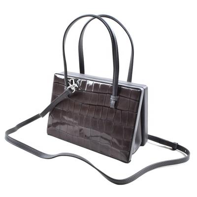 China New Fashion Design Crocodile Pattern Ladies Scare Leather Tote Bag Women Casual Handbags for sale