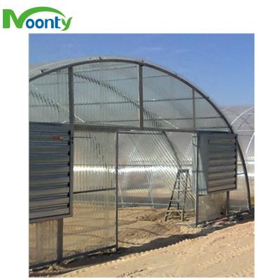 China Agriculture planting green fiberglass tunnel house for sale