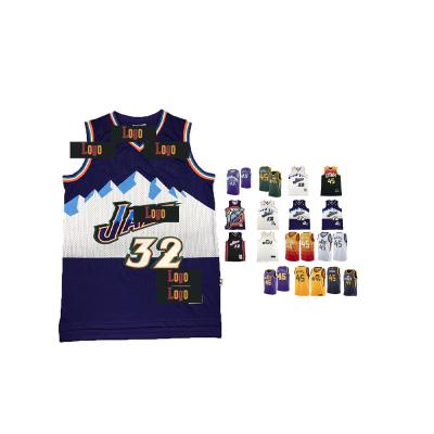 China Utah Antibacterial Jazz State Throwback Karl Malone Day 32 Game Fans Retro Basketball NB Tank Top for sale