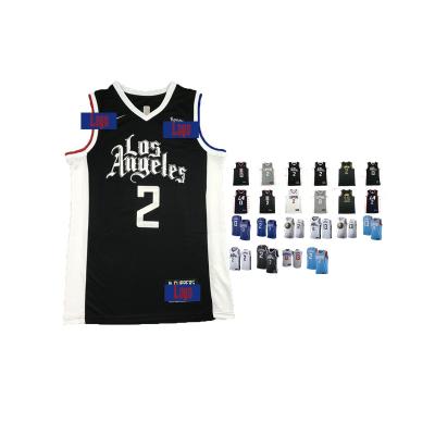 China New 2021 Basketball Game Day Antibacterial Los Angeles Clipper Black Jersey City Edition for sale