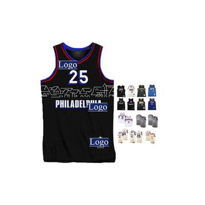 China 25 Ben Simmons 3 ALLEN Iverson Philadelphia 76er 21 joel embiid city black antibacterial tank top for sale