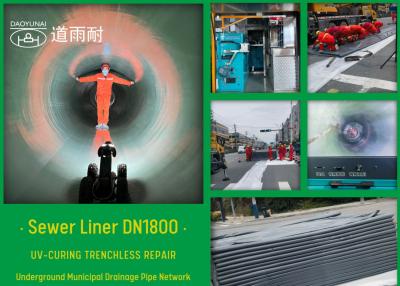 Chine Liner de tube flexible en plastique pour les UV 2-4 heures Temps de durcissement Pas de creusement de réparation à vendre