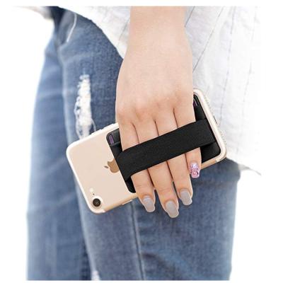 China Fashion 3M viscose to mobile phone is easy to carry elastic fabric credit phone card holder for sale