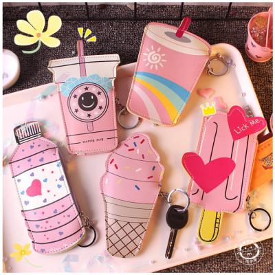 China Mini Waterproof Cardboard Coin Purse For Women Small Wallet With Coin Key Chain Pendant for sale