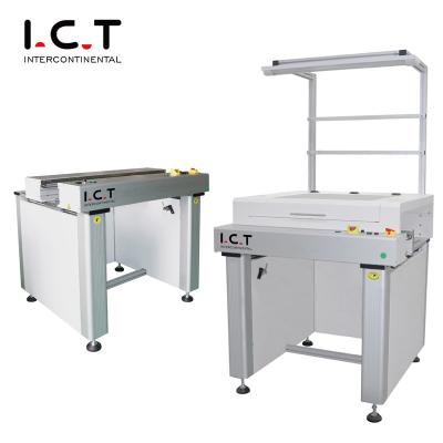 China ICT24 Fire Resistant PCB SMT Examining Conveyor Fin Inverter Panel Stacker SMT Buffer Belt Assembly Equipment PCB Inspection Conveyor Table for sale