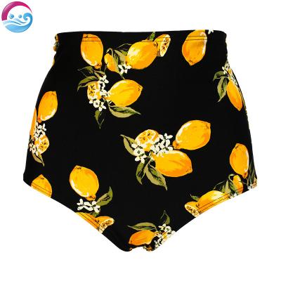 China 2021New arrival Anti-UV women's fruit bikini bottom printed high waist plus size swimwear and beach wear 1988-2 swimwear swim trunks for sale