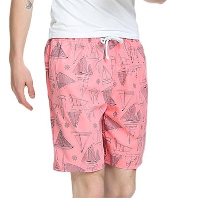 China WJHLH102 Trend Printed Men's New Beach Men's Swimming Trunks Pants Summer Casual Oversized Shorts Anti-UV for sale