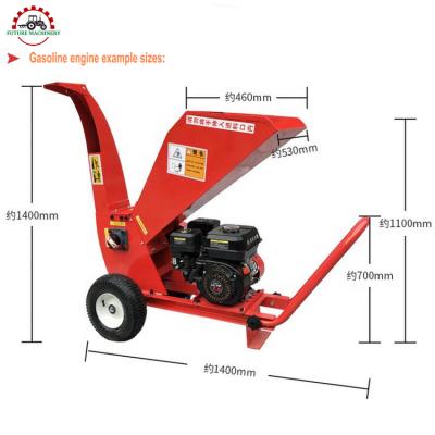 China Cutting Tree Wood Waste Shredder Gasoline Engine Agricultural Machinery Forestry Log Chipper Branch Wood Chipper for sale