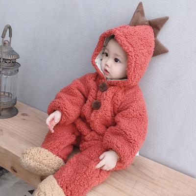 China Wholesale Hidden Button Pink 100% Custom Long Sleeve Warm Cute Cotton Girl's Wholesale Organic Hidden Winter Baby Romper for sale