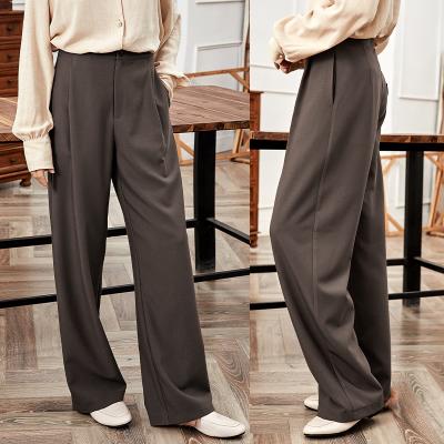 China Anti-wrinkle Foreign Trade Fashion High Waist Wide Leg Pants Thin And Loose Autumn Suit Trousers For Women for sale