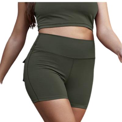 China Anti-wrinkle women's tight-fitting hip pants, High-waist shorts, fitness five-point pants for sale