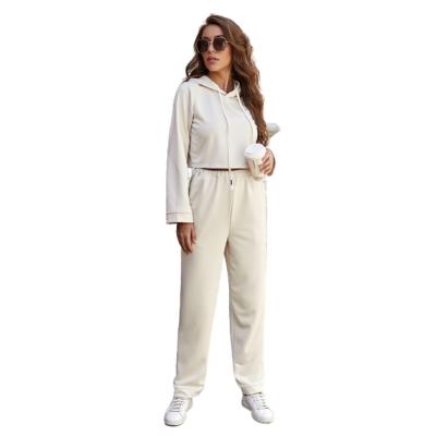 China High-waist fashionable hooded women's long-sleeved breathable two-piece street suit tracksuit tracksuit for sale