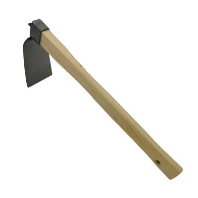 China AGRICULTURE GARDEN DIGGING Stainless Steel Digging Tools Hand Small Garden Hoe With Wooden Handle for sale