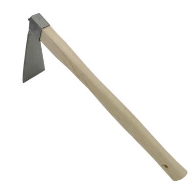 China AGRICULTURE GARDEN Stainless Steel DIGGING Heat Treated Single Hand Garden Hoes Tools Wood Handle for sale