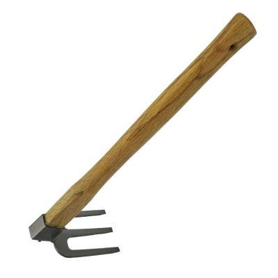 China AGRICULTURE GARDEN Three Prong Garden Digging Fork High Quality Steel Hoe With Handle for sale