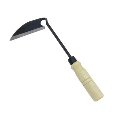 China Wooden garden tools cutting sickle for grass weeding for sale