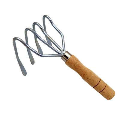 China Garden Rake 4 Teeth Loosening Soil DIY Tools Claw Rake for sale