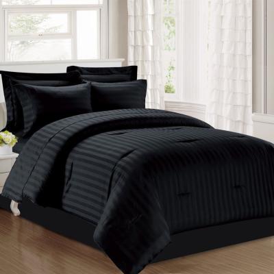 China Nondisposable Damask Stripe Cotton Comforter Sheets Cotton Bedding Set for sale