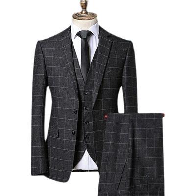 China Wholesale Hot Sale Slim Fit Men's Formal Suit Custom Made Men's Suit Anti-Wrinkle and Casual Plaid Blazer for sale