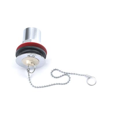 China Modern High Quality Coupling Chain Chrome Sink Plastic Floor Drain Plug for sale