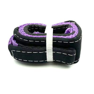 China Sturdy lifting sling belt 1ton~20 ton polyester webbing with sling belt container lifting sling with flat eye for sale