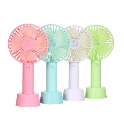 China Mini fan Portable Mini Handheld Fan rechargeable fan with Stand Cradle USB Wind Blower 3 Speed Setting for Indoor and Outdoor Activities for sale