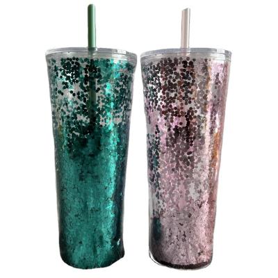 China 24 oz Disposable Double Wall Multicolor Cheap Plastic Glasses With Custom Flash for sale