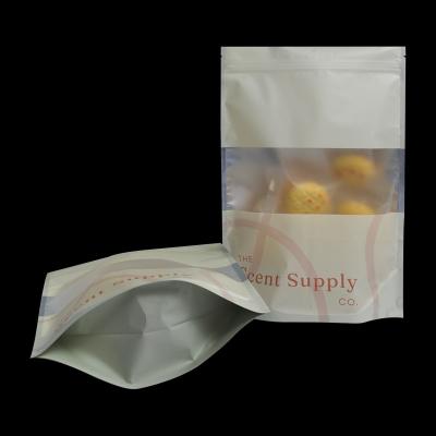 China Recyclable Resealable Free Sample Ziplock Smell Proof Stand Up Pouch Custom Inside Printed Mylar Snack Bags With Window Mylar Food Bag for sale