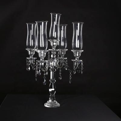 China New Style Weddings 5am Luxury Candle Holder Table Centerpiece Crystal Candelabra Wedding for sale