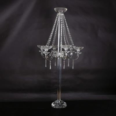 China Extra Tall Crystal Centerpieces for Weddings, 7am Tall Flower Stands and Glass Candelabra (BS-CH062) for sale