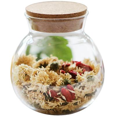 China Viable Sealed Glass Jar Tea Caddy Dry Goods Fruit Flower Tea Coffee Storage Jar Food Storage Jar for sale