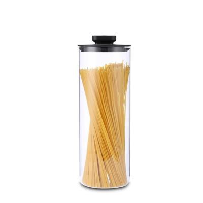 China Freshness Preservation 1800ml Vacuum Glass Food Storage Jar Airtight Glass Jar With Lid for sale