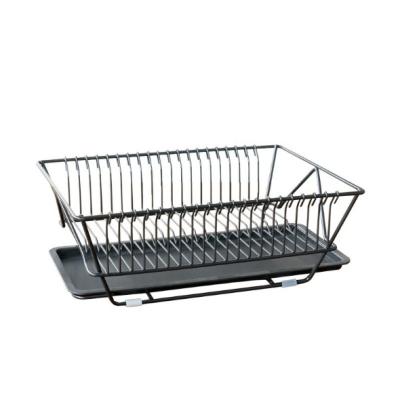 China Beautiful Viable Simple Color Kitchen Storage Dish Rack Metal Iron Kinds With Dish for sale