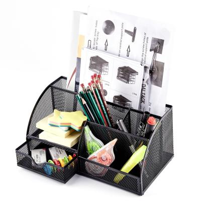 China Wholesale Viable Creative Iron Metal For Office Home Storage Top Table Desk Organizer for sale